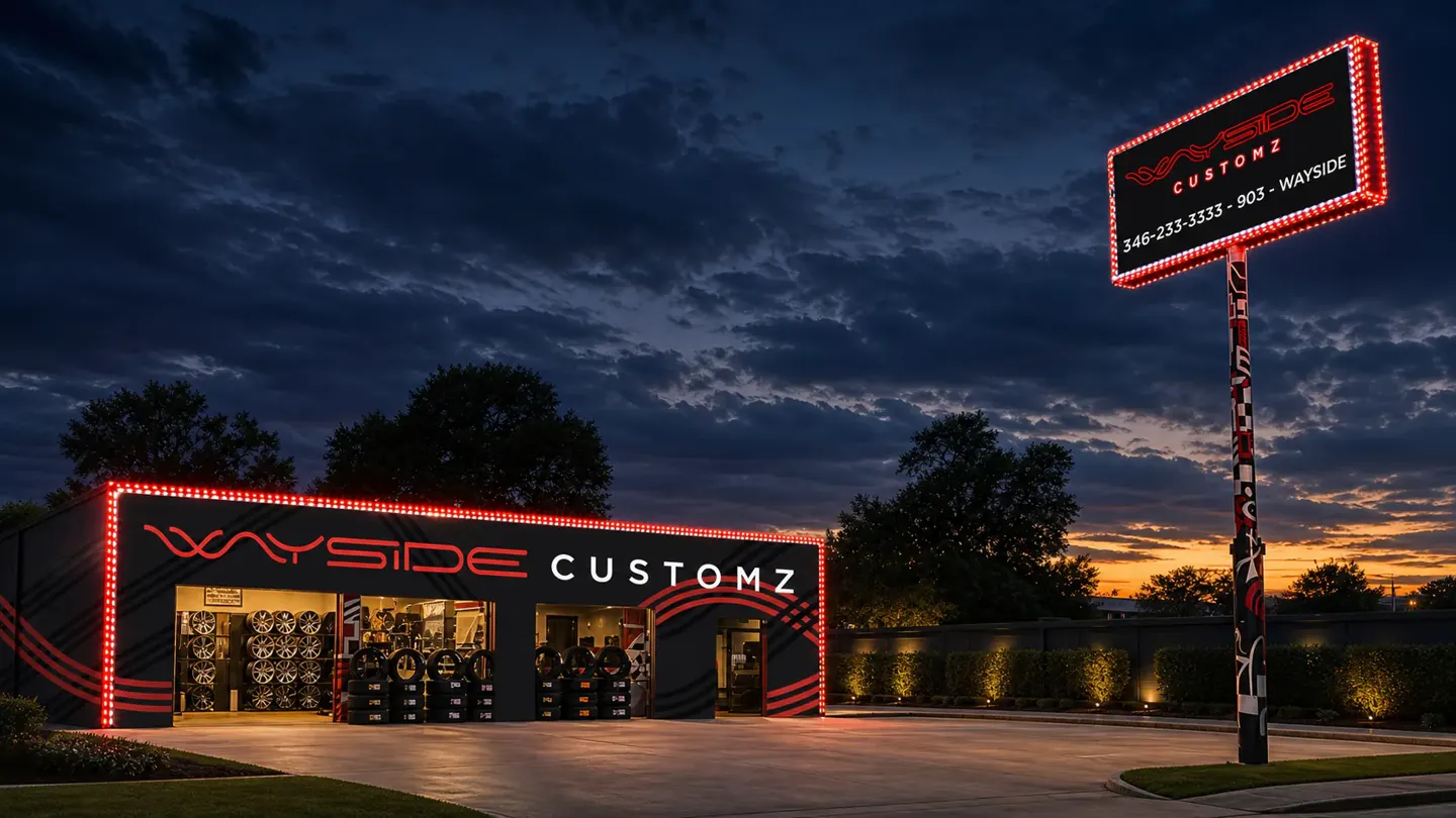 Wayside Customz storefront at 10960 East Fwy in Houston