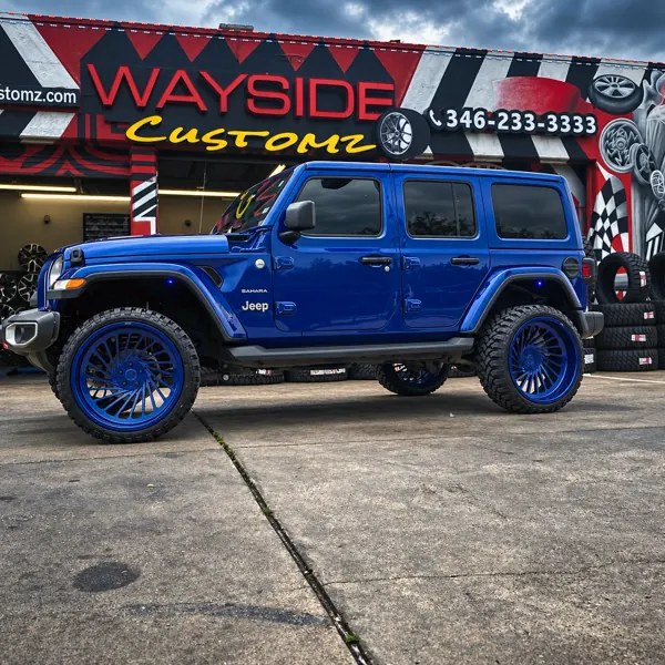 2019 Jeep wrangler &middot; 24" Forgiato wheels &middot; Wheel powder coat