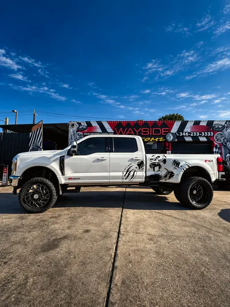 2022 Ford F-350 dually &middot; 24" XF Off-Road wheels &middot; Lift / leveling &middot; Wrap / chrome delete