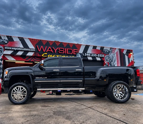 2017 GMC Sierra 3500 Dually · 24" Cali Off-Road Wheels · 5" Rough Country Lift Kit