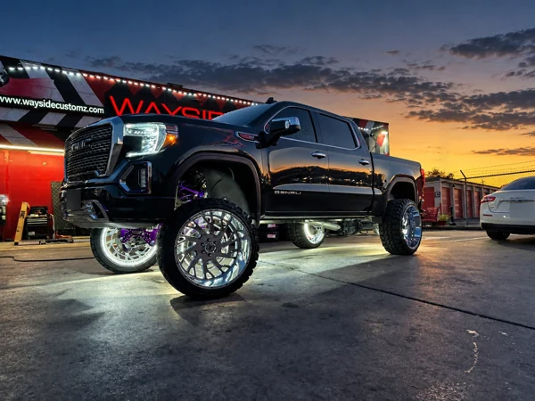 2021 GMC Sierra 1500 · 26" Xtreme Force Wheels · 9" McGaughy’s Lift Kit