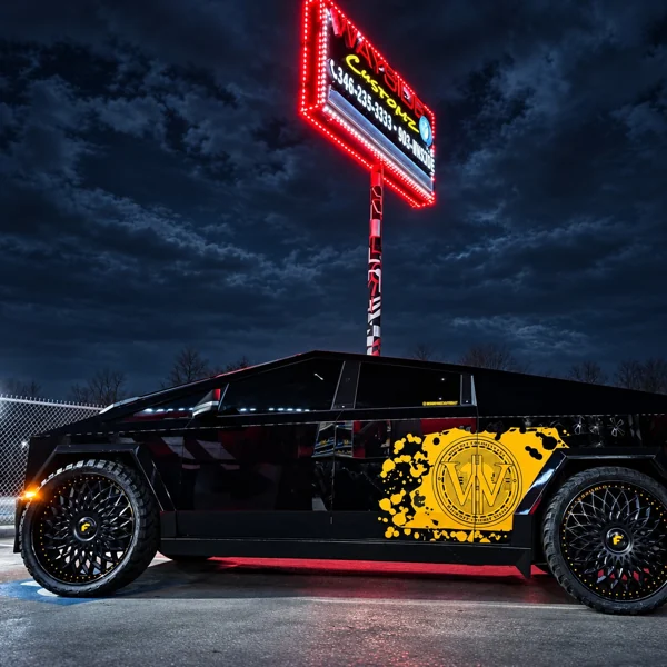 2025 Tesla Cyberbeast · 26" Forgiato Wheels · Wrap