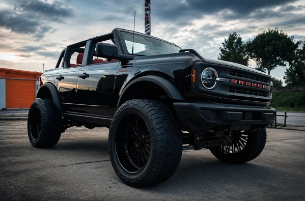 2026 Ford Bronco · 24" Recon Off-Road Wheels · 6" Rough Country Lift Kit